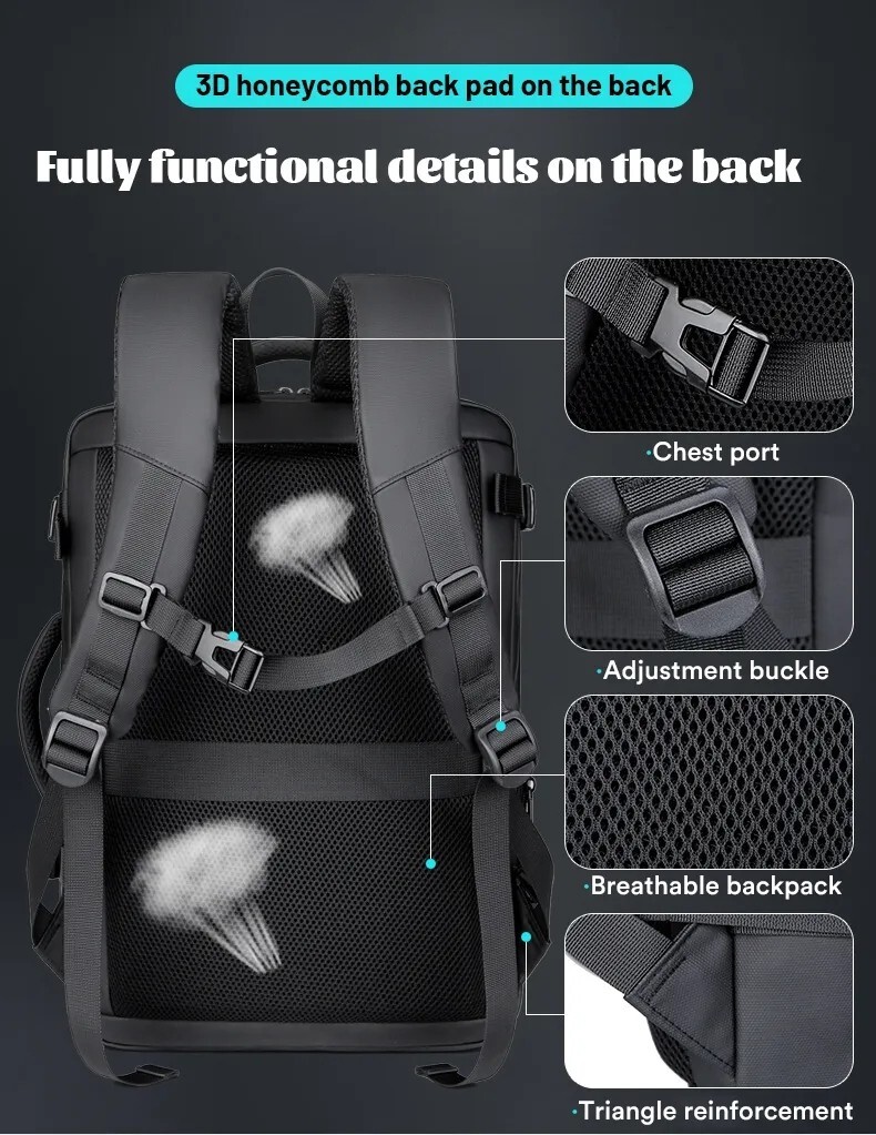 17.3”Hard Shell Backpack Men’s Business Laptop Backpack Large Capacity Backpack