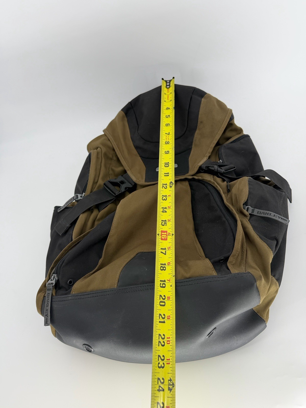 Oakley Tan Black Canvas Large Backpack