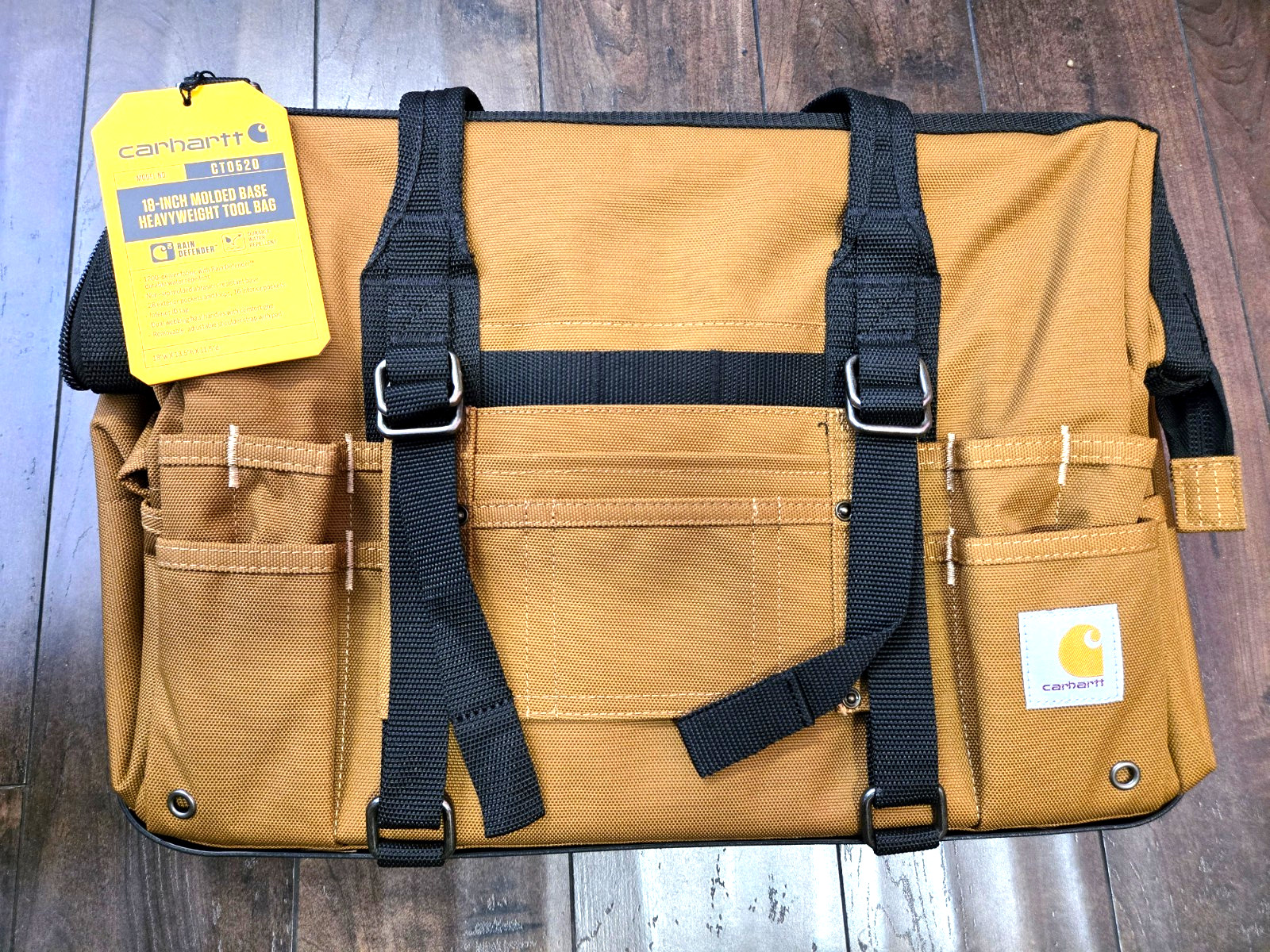 Carhartt 18-inch Molded Base Heavy Weight Tool Bag Brown CT0520