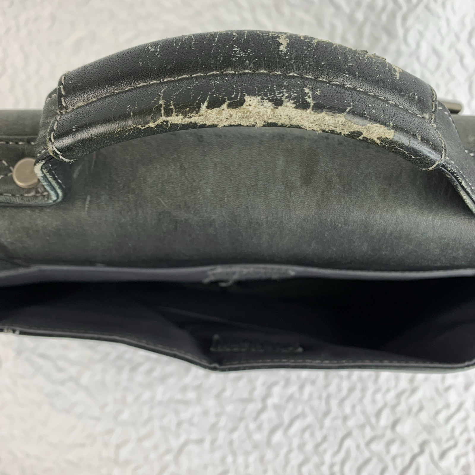 Samsonite Leather Flap-Over Messenger Bag Briefcase Laptop Case Dark Teal