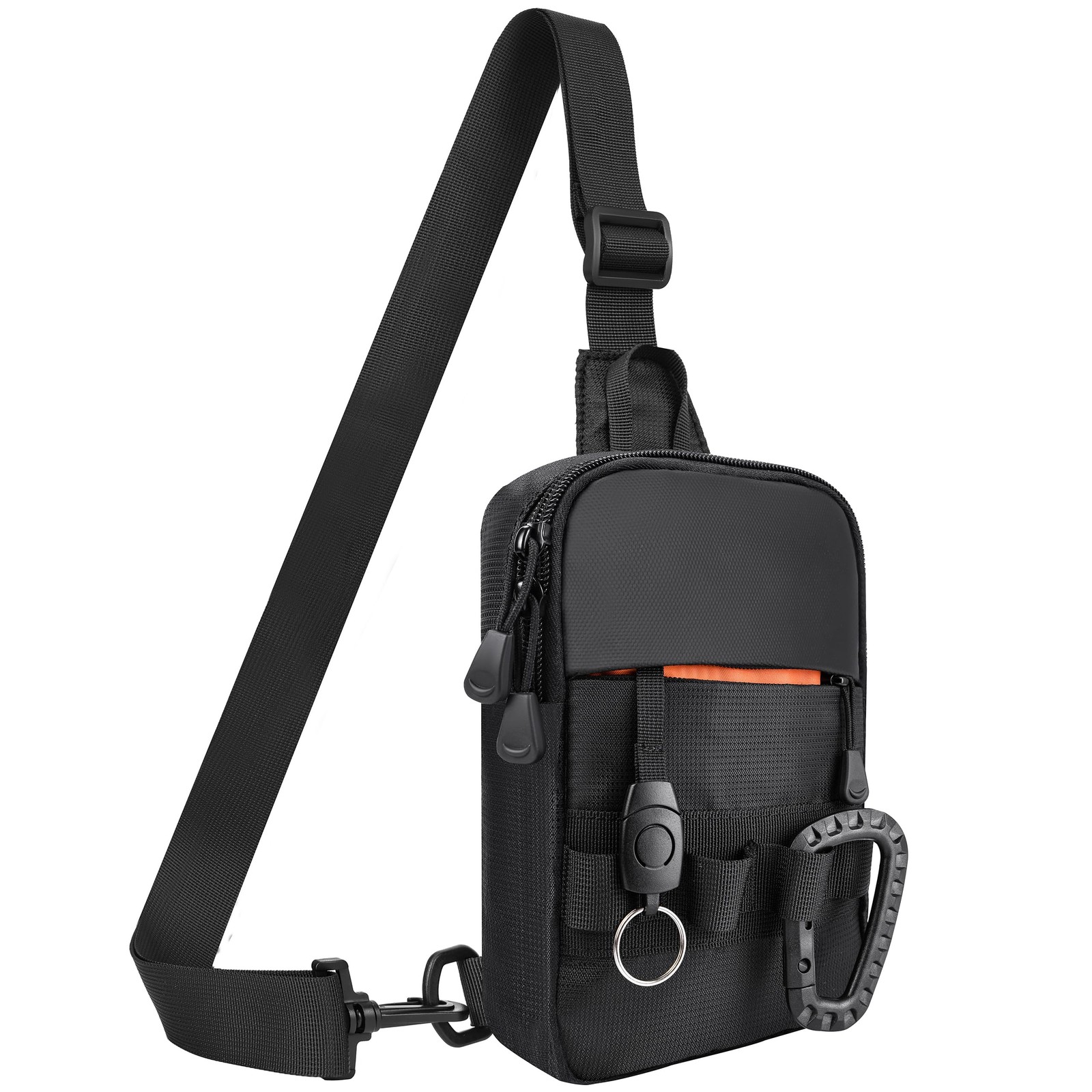 Mens Sling Bag, YKK Zippers Small Crossbody Bag for Hiking Travel Work, Water…