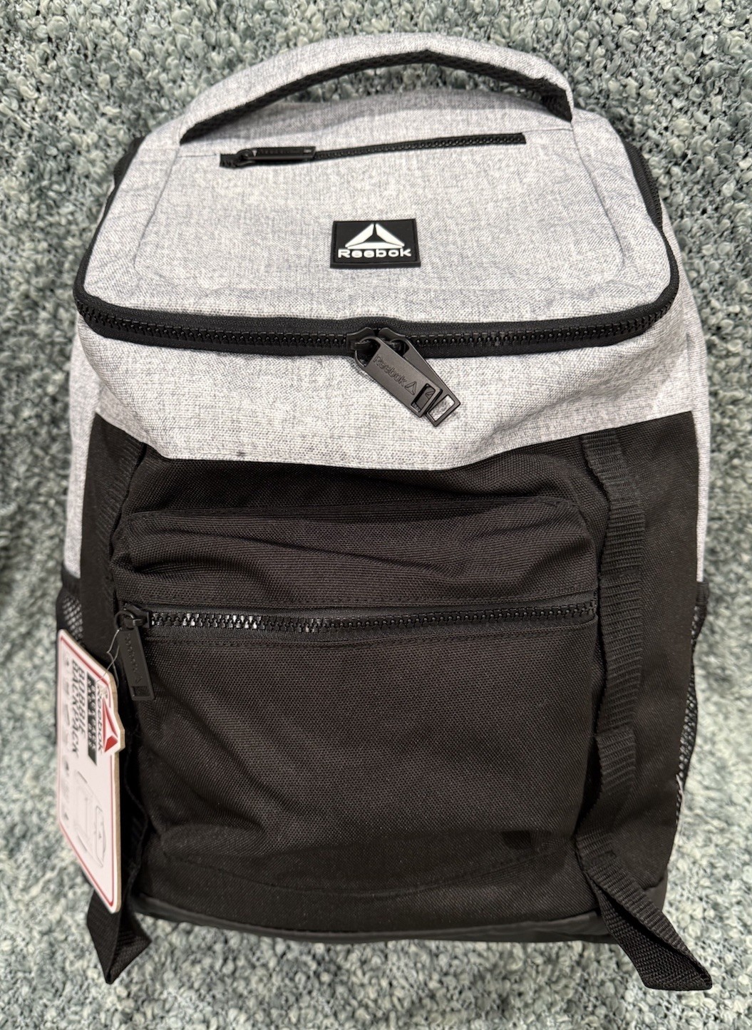 Reebok Bobbie Backpack NWT Lt Heather Grey, Black