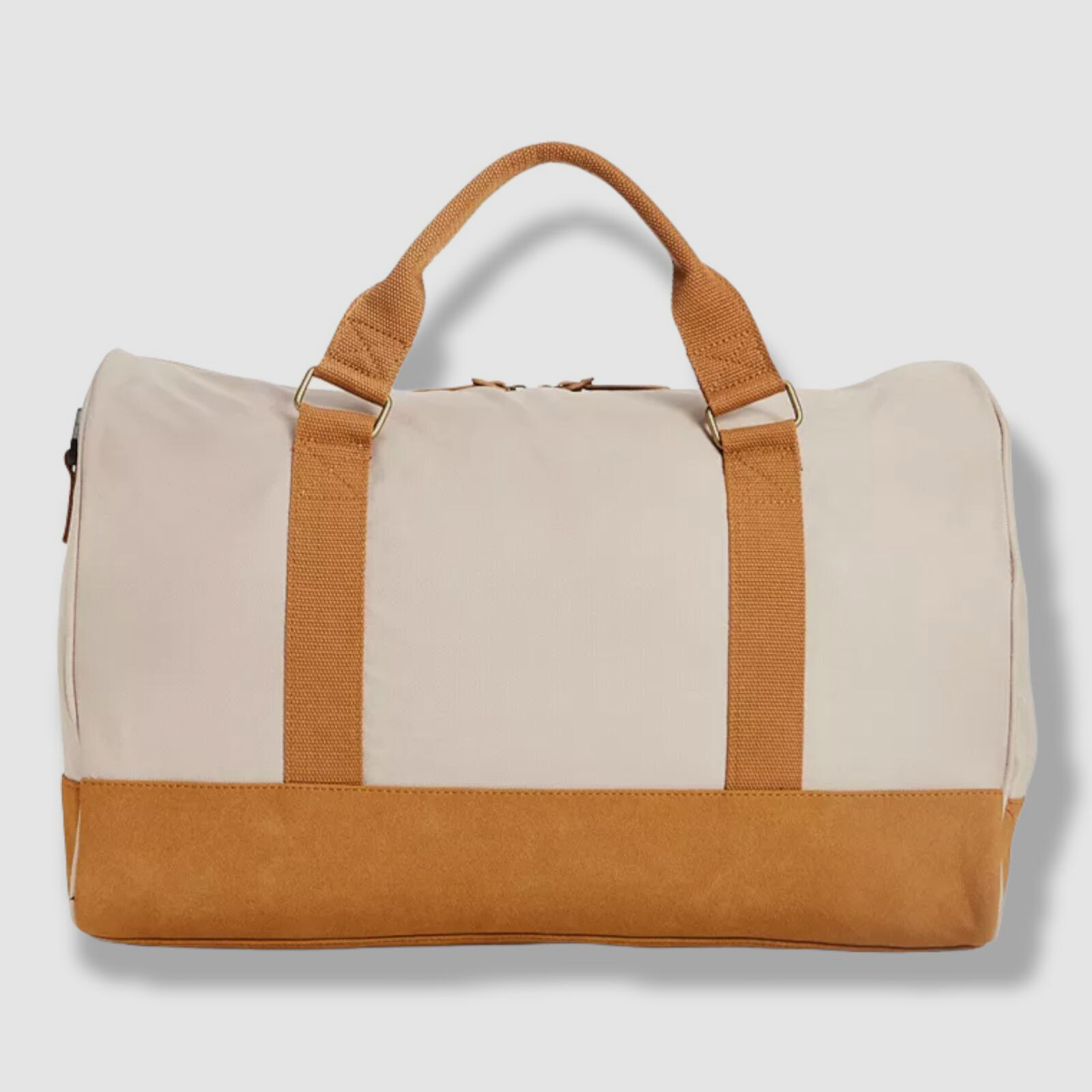 $101 Sun + Stone Men’s Beige Reed Colorblocked Duffel Travel Carry Bag