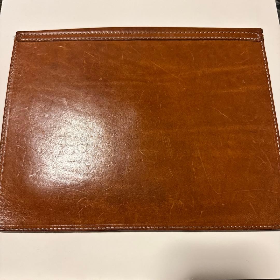 RRL Italian Leather Clutch Bag W26.5cm10.4in H20cm7.9in japan used item