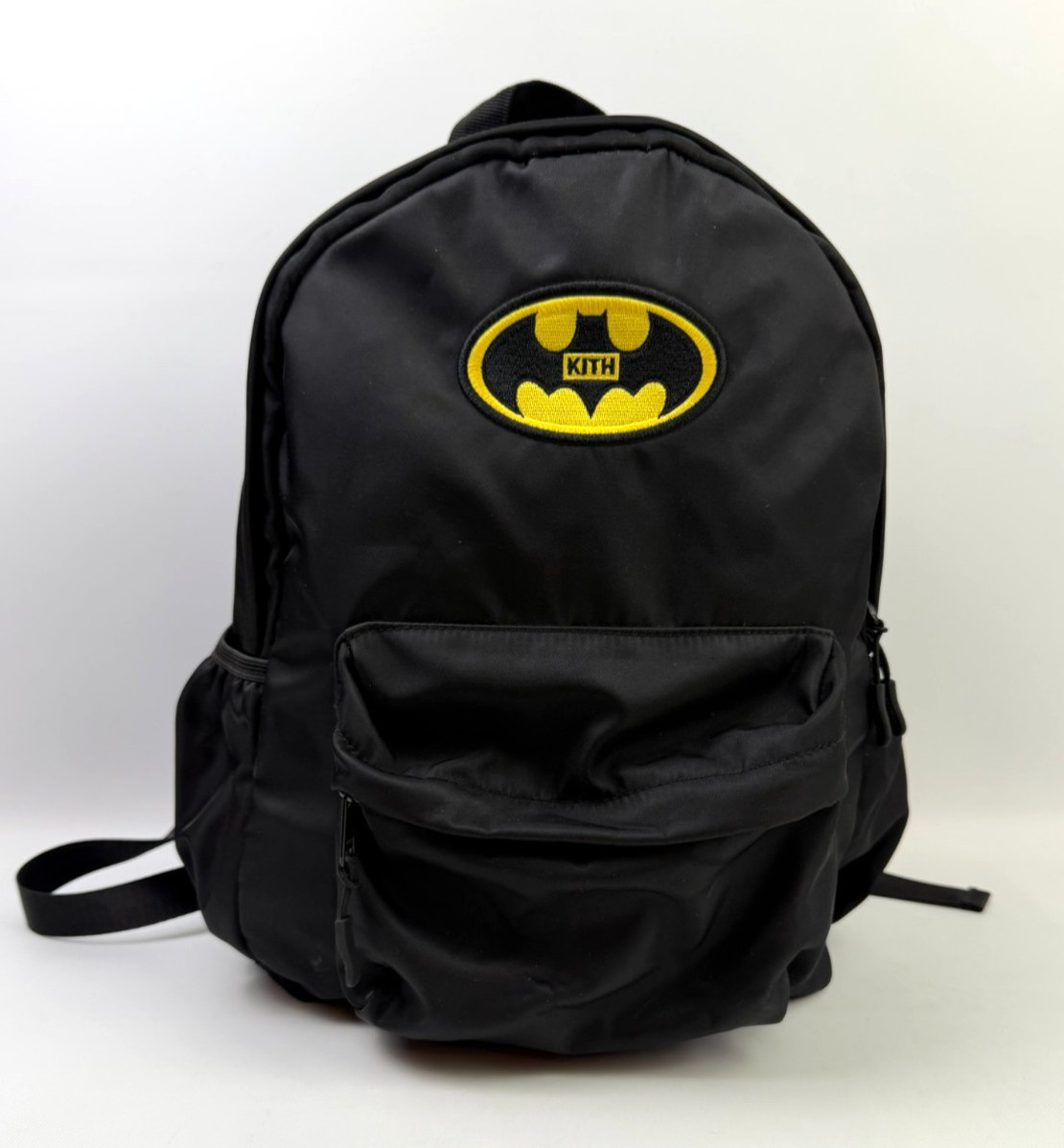 KITH Batman Backpack 85th Anniversary Logo Black Nylon 2024 DC Comics RARE EUC
