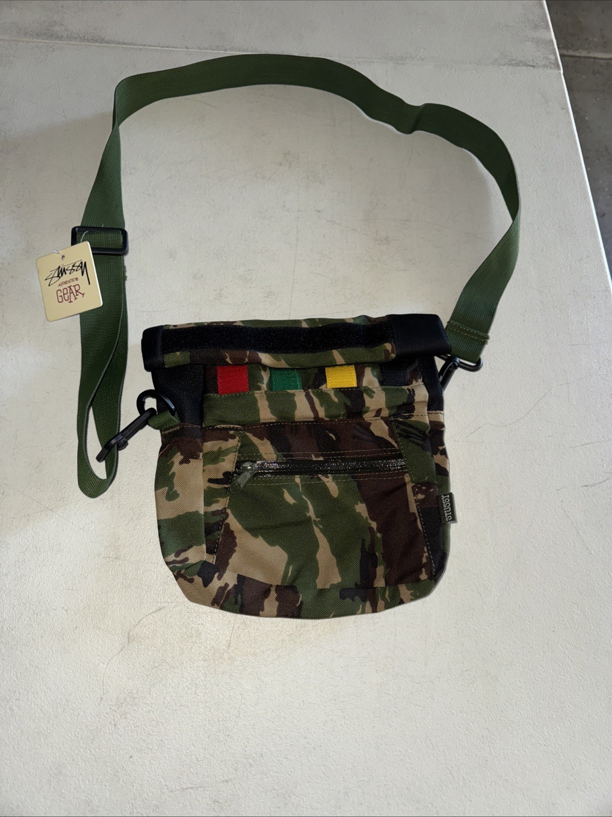 Stussy Camo Bag Pouch Rare Vtg Japan Box Logo Hype Street World Tour DSM