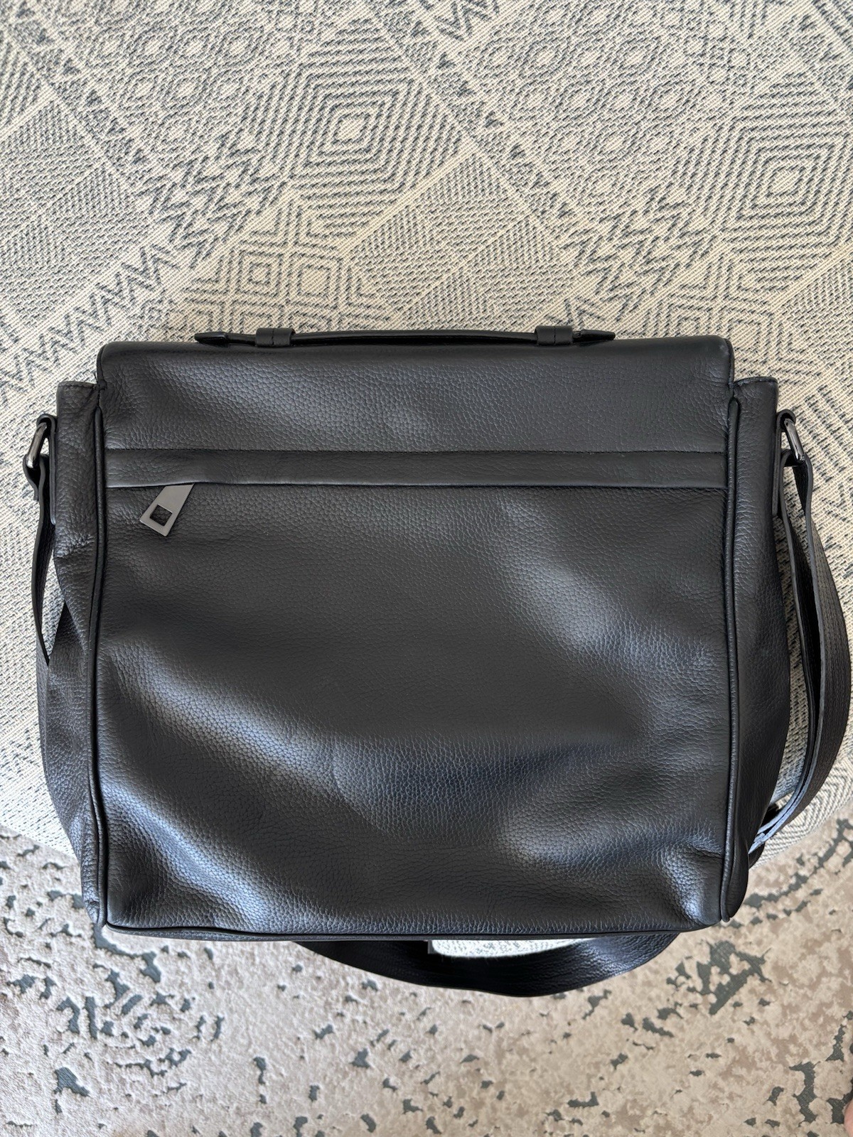 Authentic Hugo Boss Pebbled Leather Shoulder Messenger Bag Retail 799