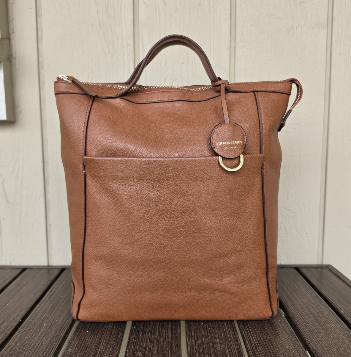 Cole Haan GrandSeries Cognac Convertible Backpack Purse