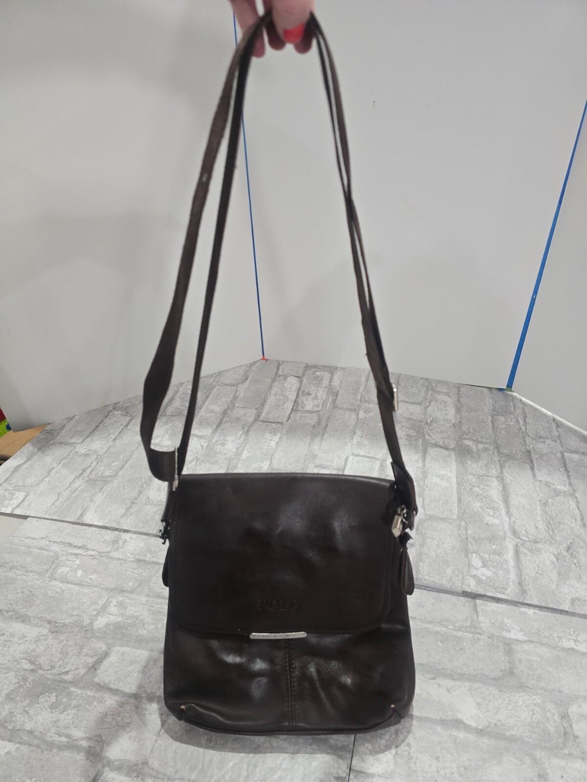 Leisure Crossbody Bag Polo Videng Messenger Shoulder Bag Brown