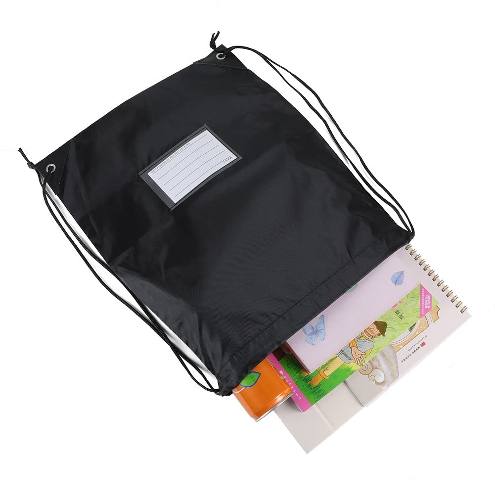 50 Pcs Drawstring Bags, Bulk Cinch Sackpacks for Travel, Gym & Sports – Black