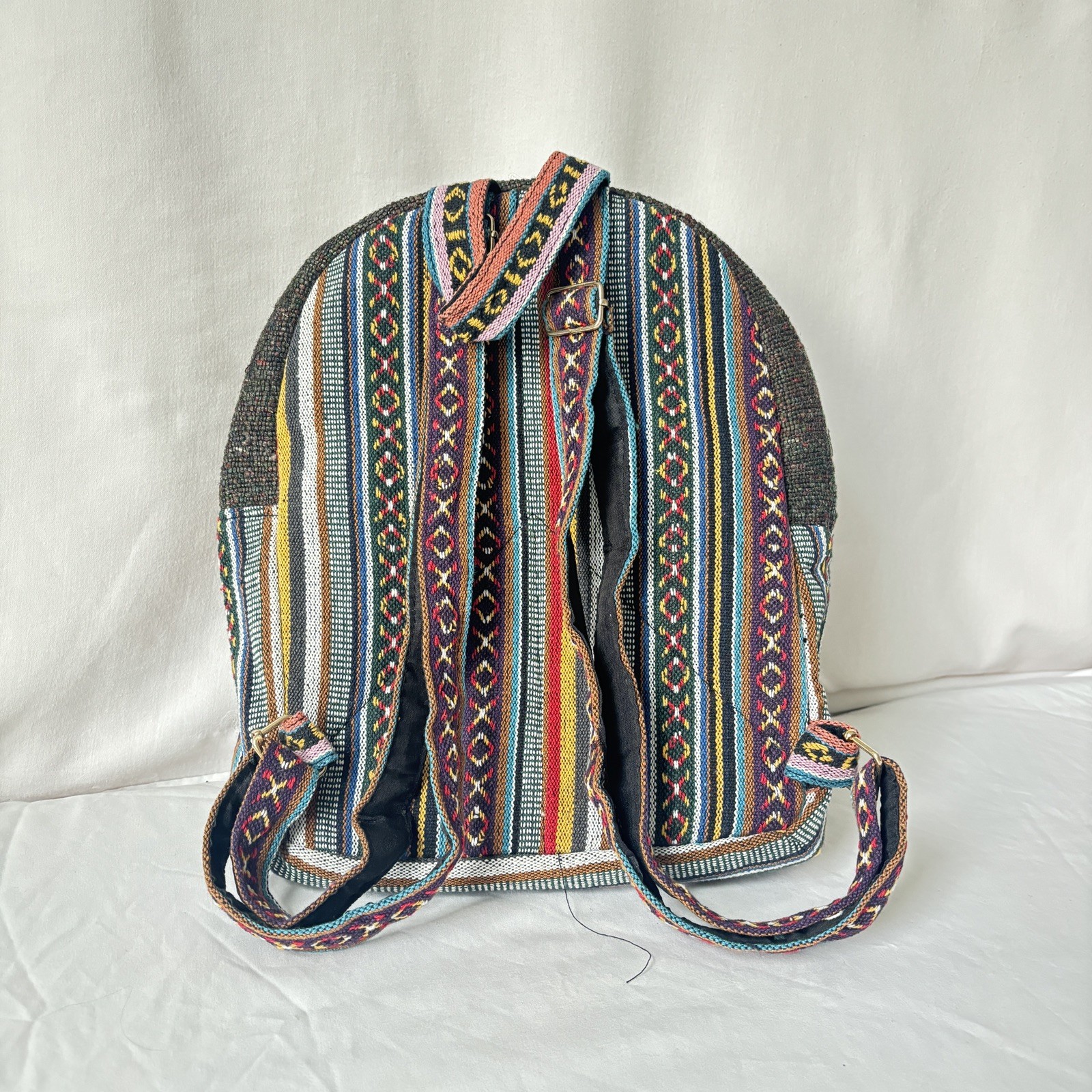 Himalayan Hemp Backpack Boho Festival Travel Handcrafted Nepal
