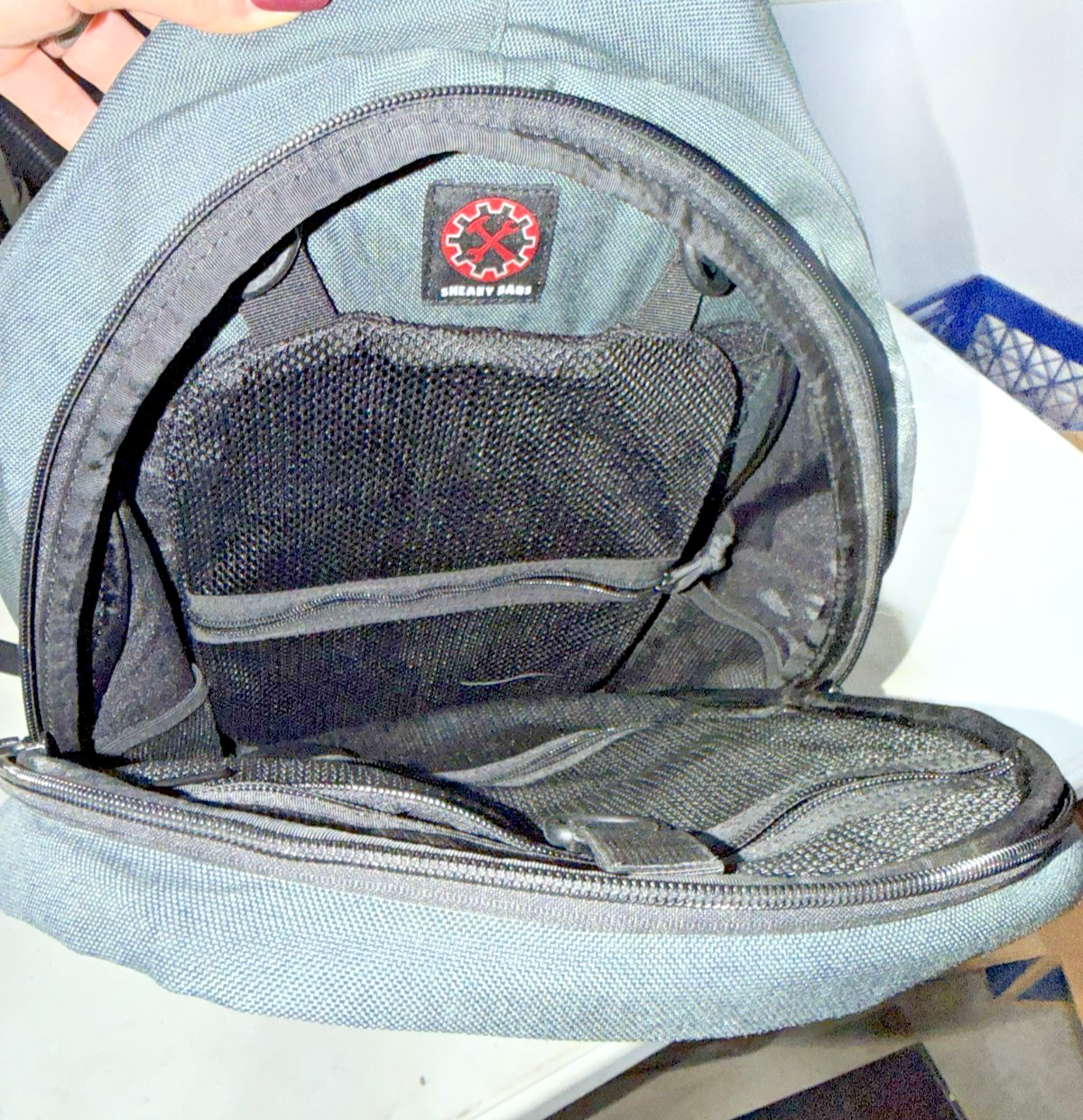 Sneaky Bags Gray Sling Backpack Crossbody Tactical EDC Laptop Travel Day Pack