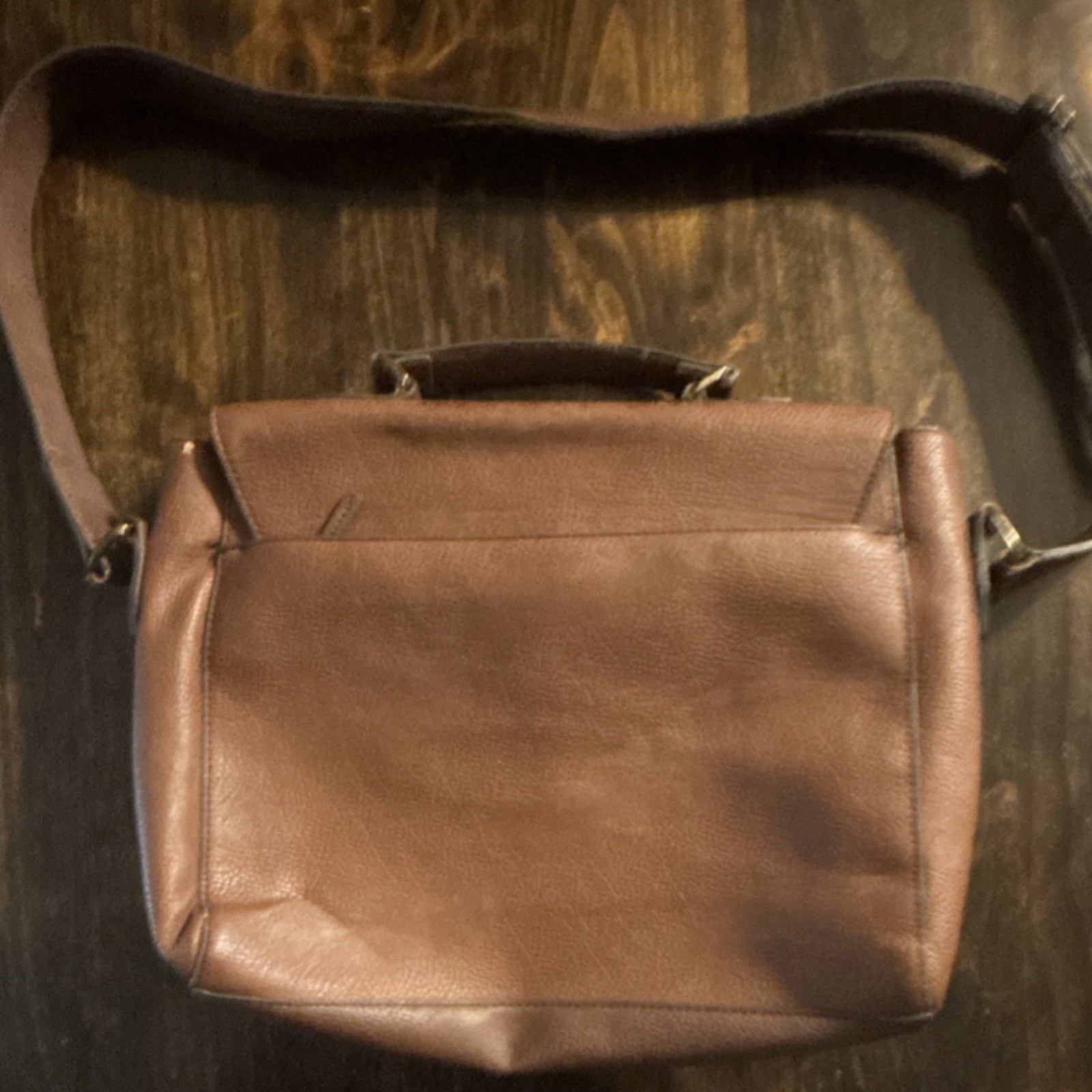 Aldo Brown Messenger Bag for Men Magnetic Zip Adjustable Strap Pockets