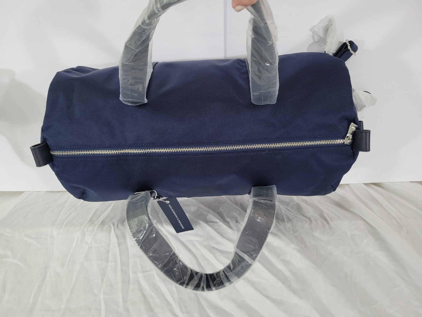 Holderness Bourne Wayfare Collection Weekender Travel Bag Navy Blue W/ Tervis