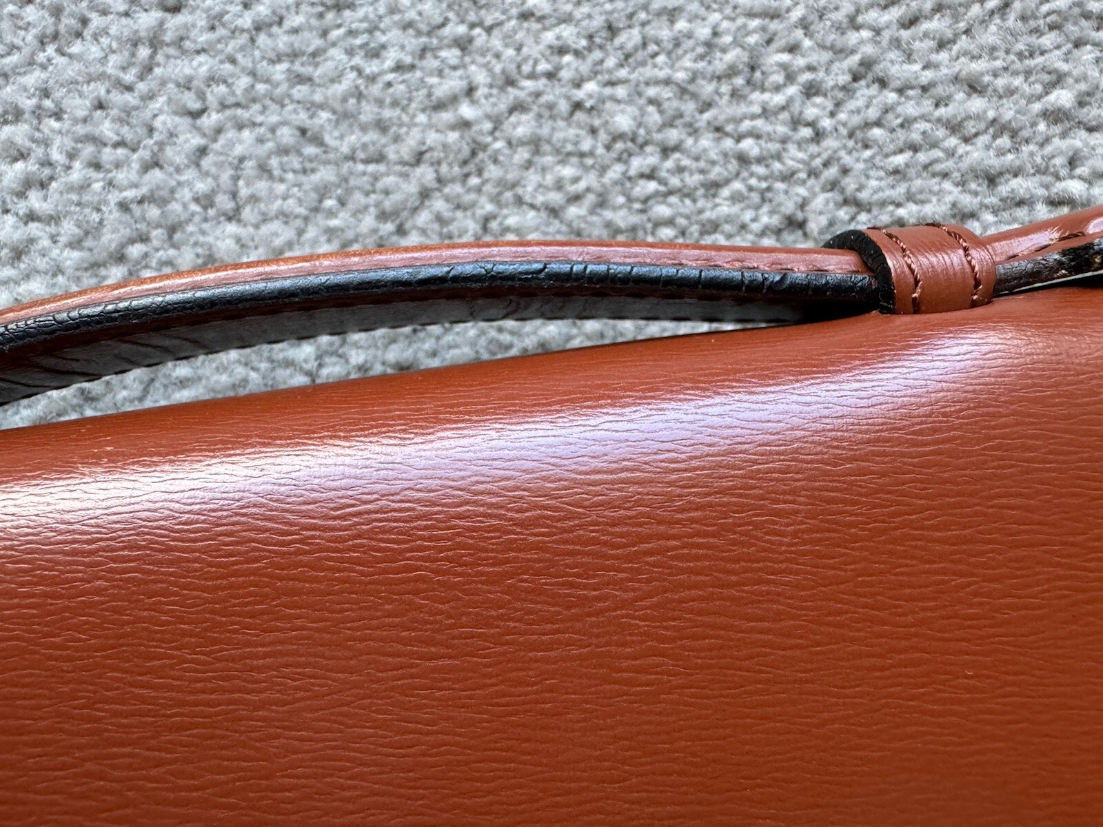 LOEWE Brown Leather Briefcase Document Laptop Bag with Lock & Key Spain