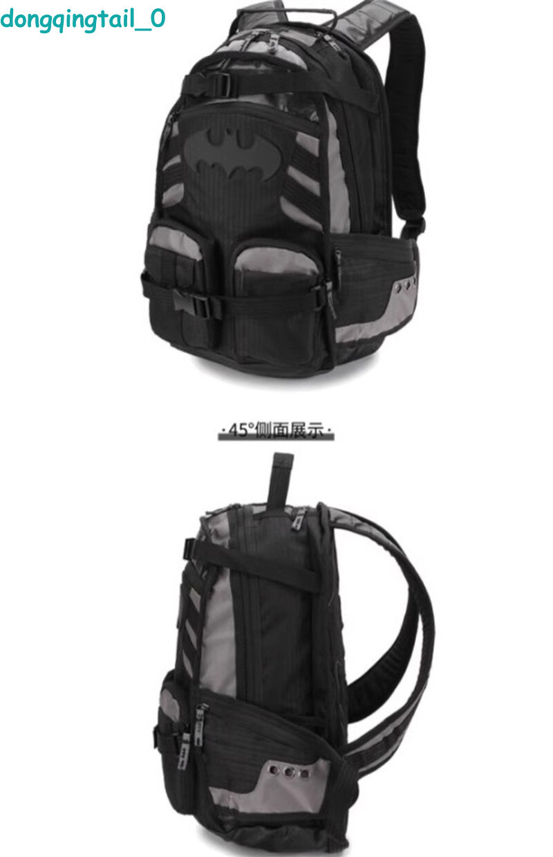 Cartoon Batman Backpack Casual Shoulder Bags Schoolbags Zipper Knapsack Gifts