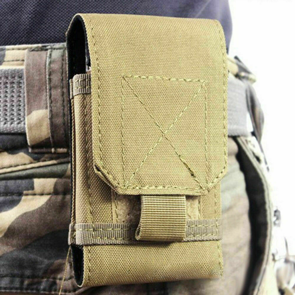 Tactical MOLLE Holster Army Mobile Phone Belt Pouch EDC Security Pack Waist Bag
