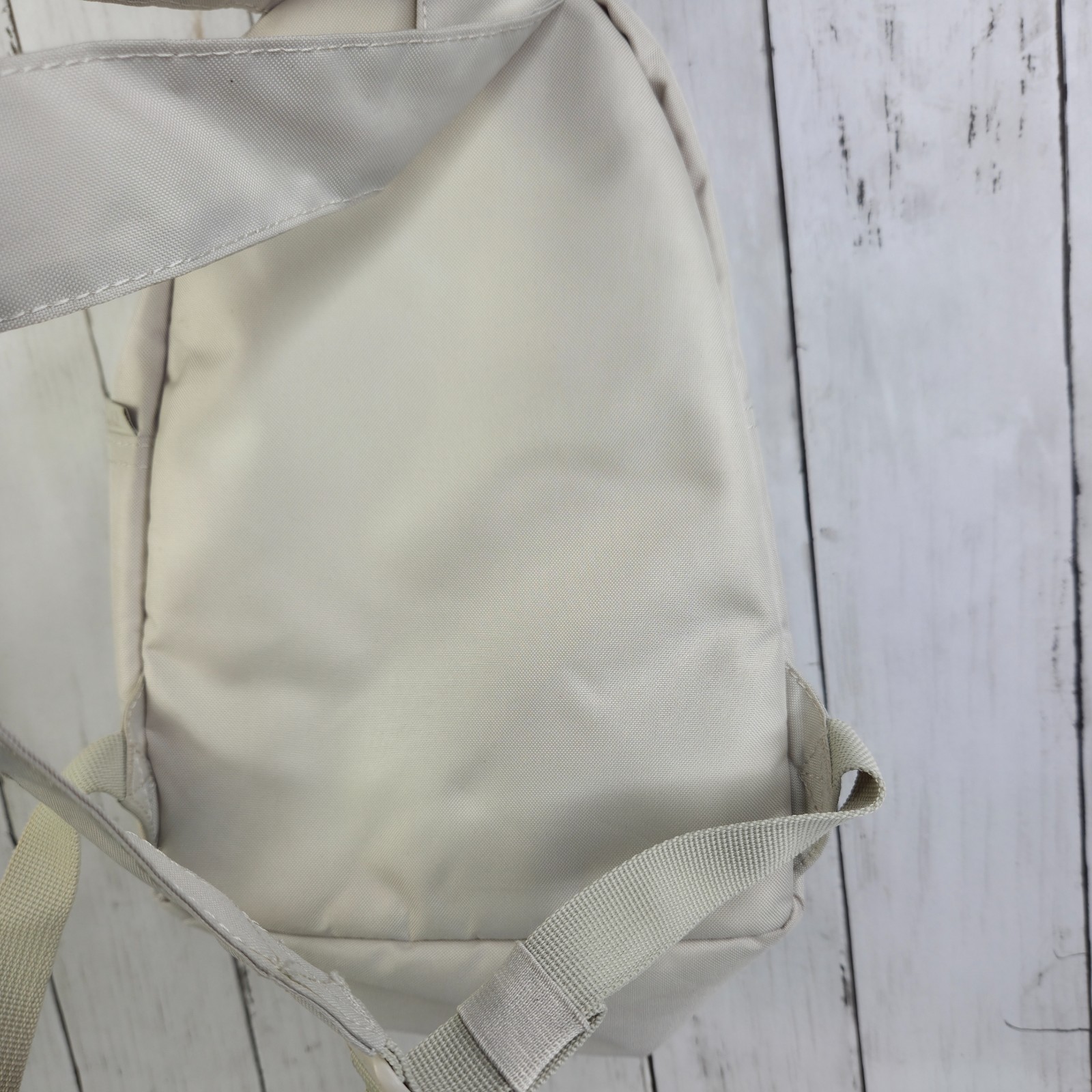 Herschel Nova Mini Backpack Canvas Bag Beige Cream Gold Hardware USED