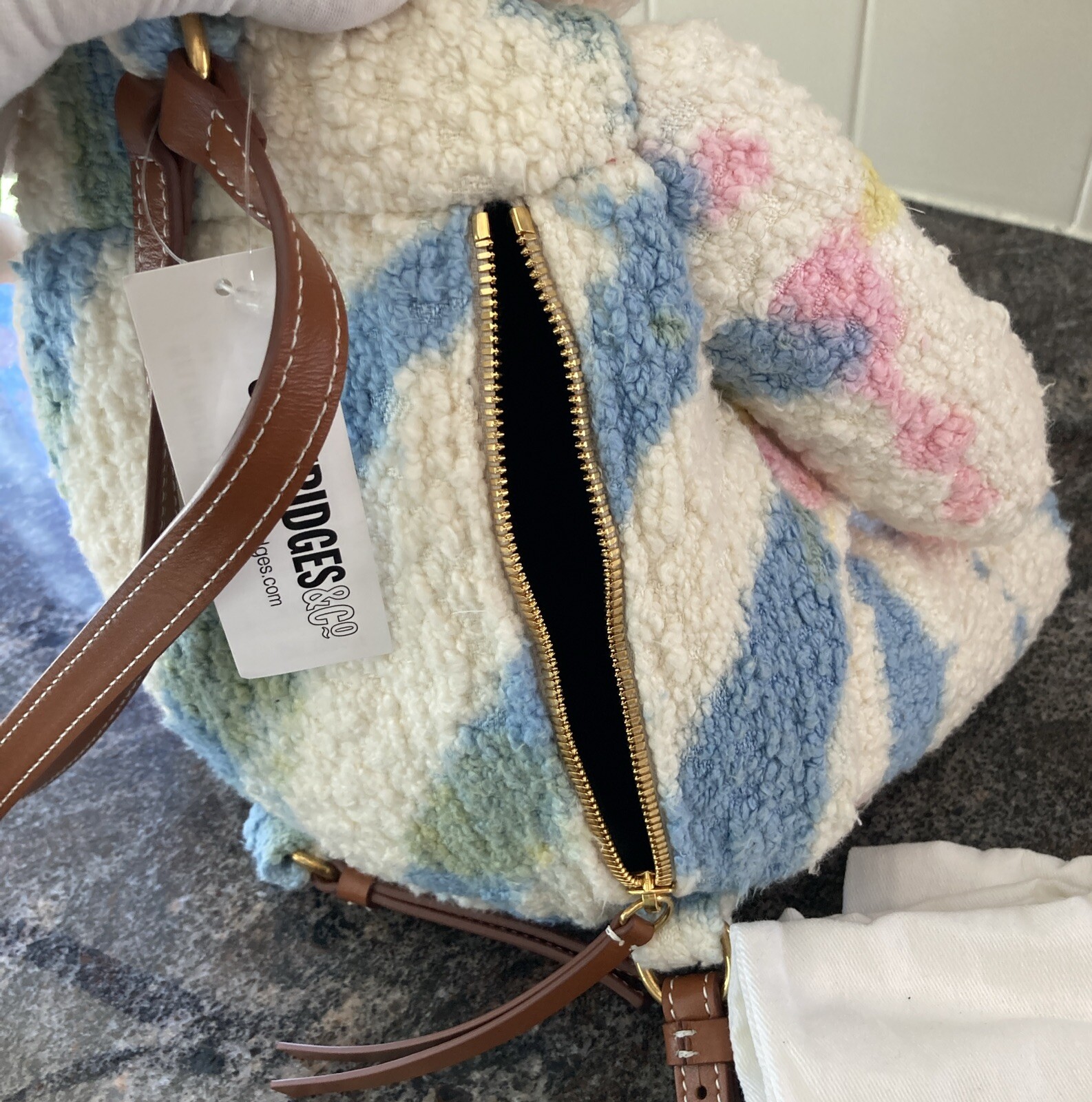 Palm Angels Teddy Bear Backpack Tie Dye Print Cotton Blend NEW Hard To Find NWT