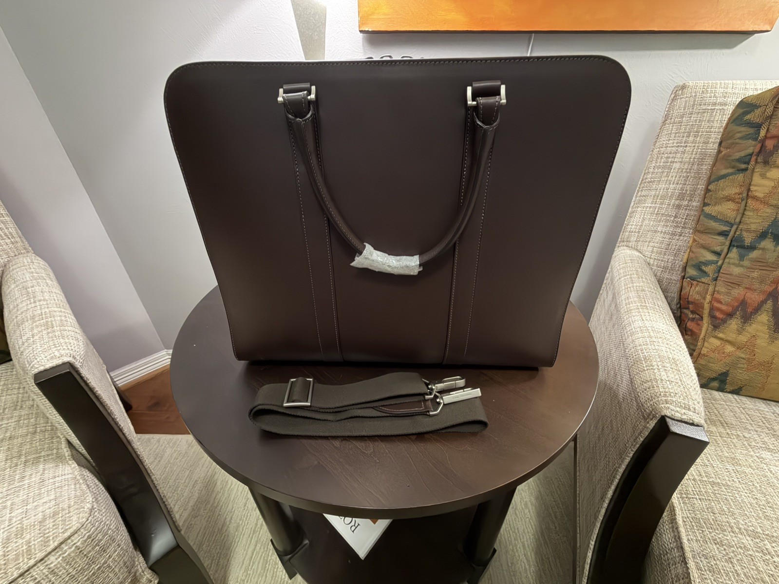 Carl Friedrik Palissy Overnight Briefcase – Chocolate Smooth Leather
