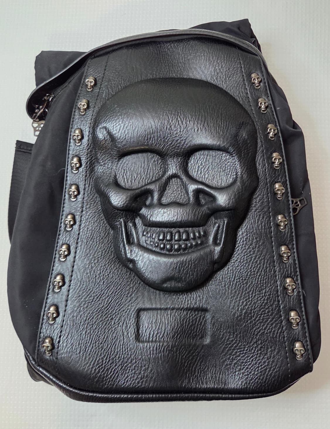 Gothic Skull Backpack Black Studded Punk Rock Travel School Laptop Bag