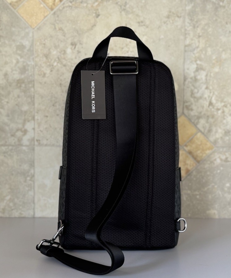 MICHAEL KORS COOPER COMMUTER SLING PACK BACKPACK MK BLACK
