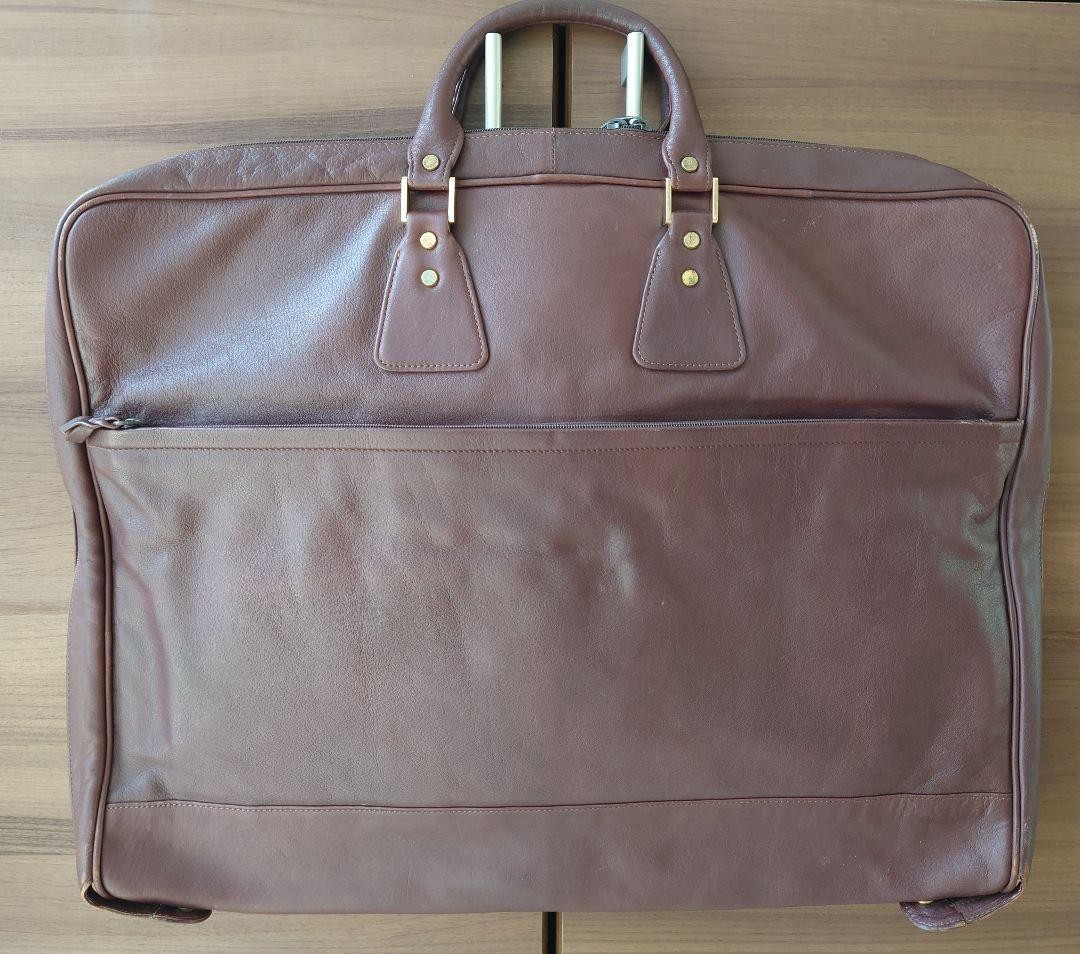 Authentic ポーター PORTER Leather Garment Bag 55cm x 43cm Brown Leather Suitcaseポー