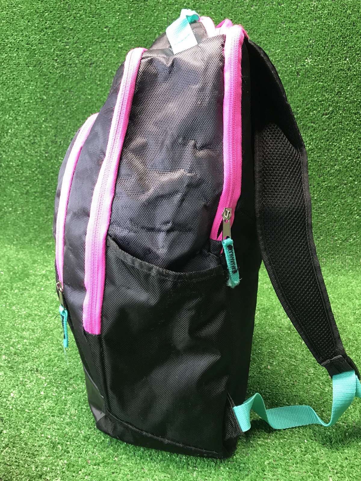 Avia Black Pink Sleek Runners Backpack Book Bag School Nice Multi Pocket