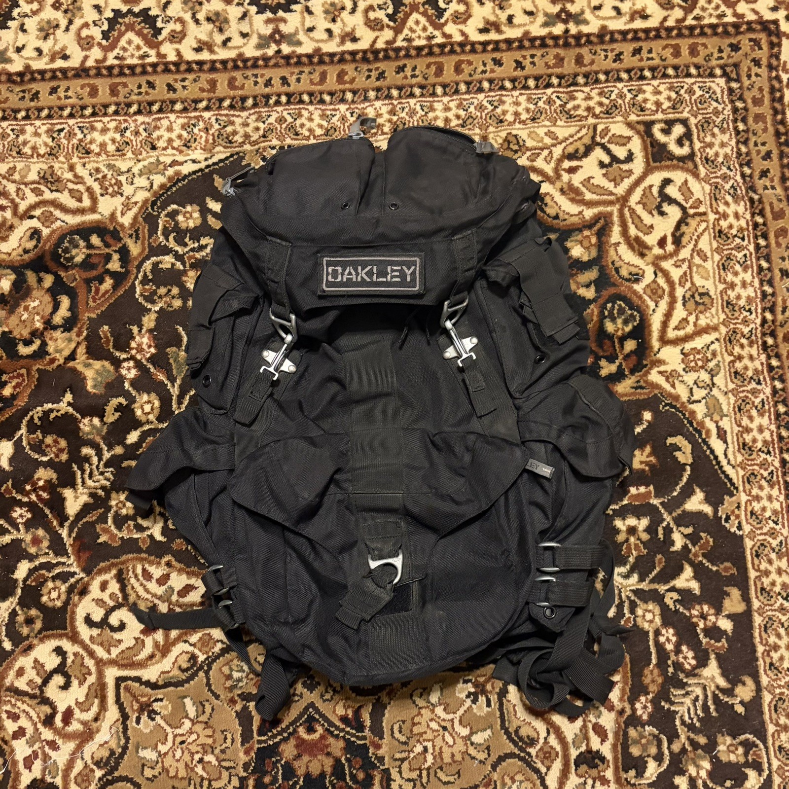 Rare Oakley AP Mechanism Backpack Black Tactical Hiking Pack Travel Bag