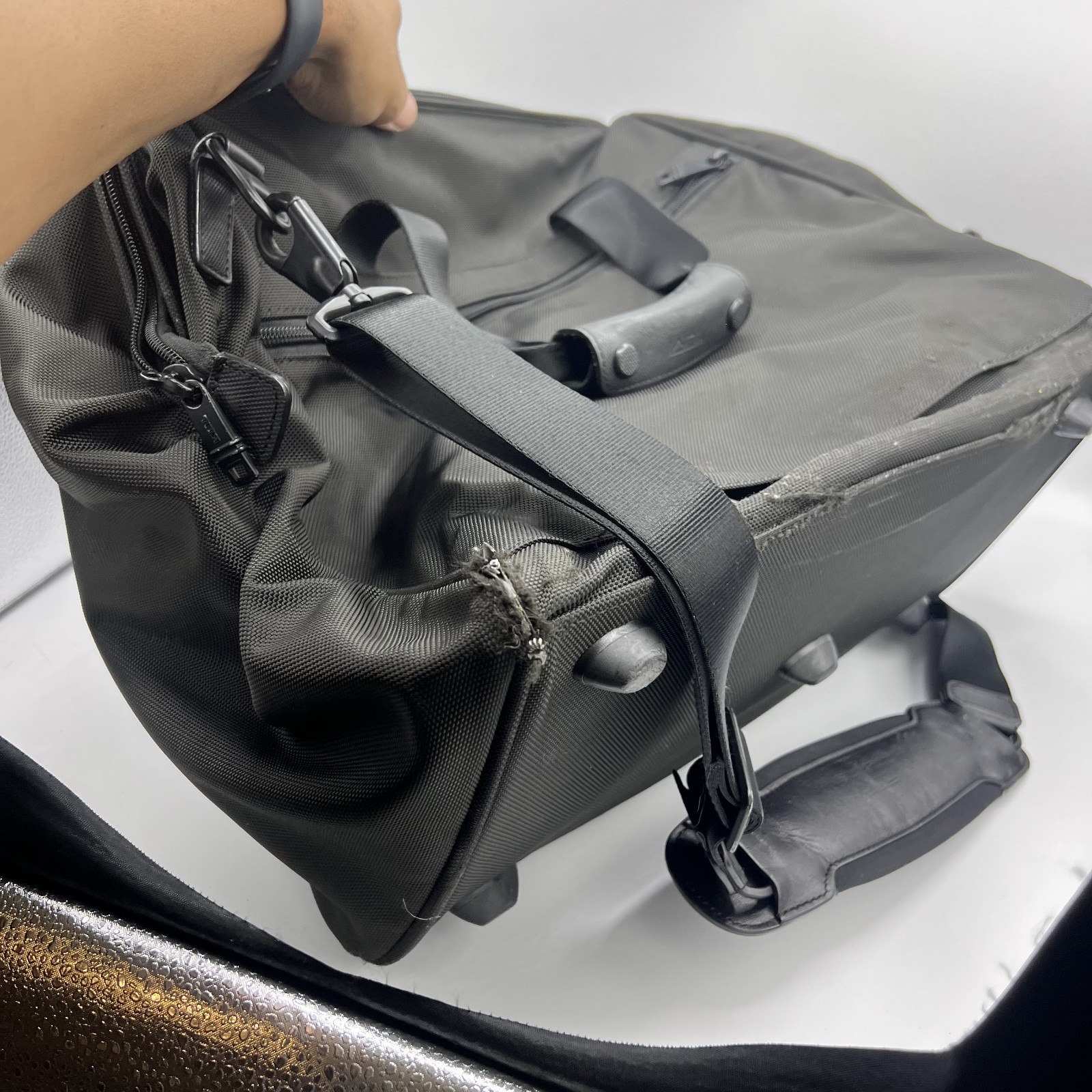 Tumi Alpha 2 Black 2-Way Framed Soft Duffel Bag