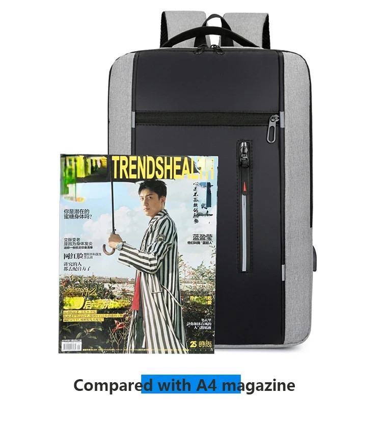 Men Laptop Backpack 15.6 Inch Waterproof USB Charging Business Travel School Bag