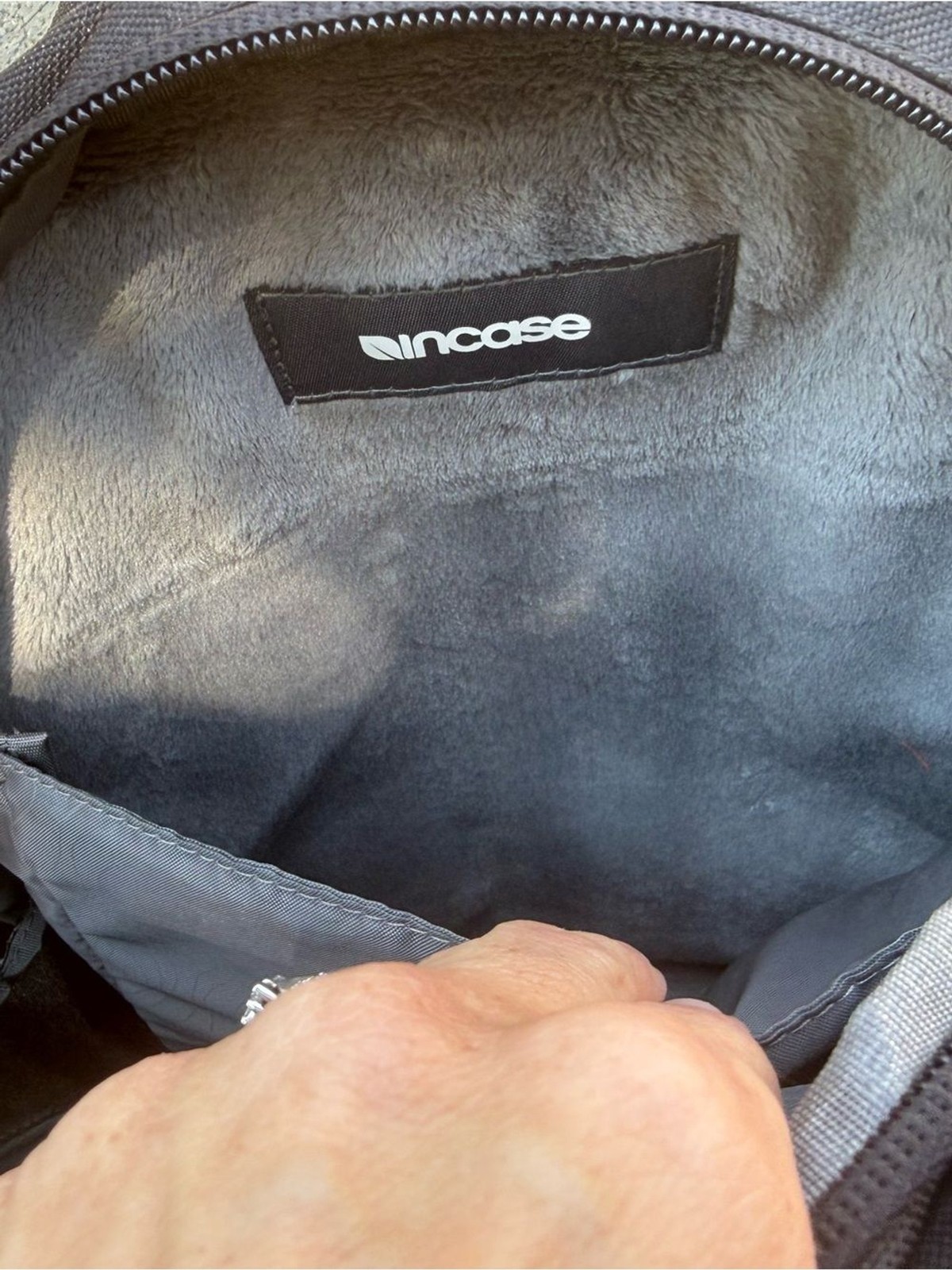 Incase Black Two-Tone Urban Backpack – plush lined, laptop sleeve