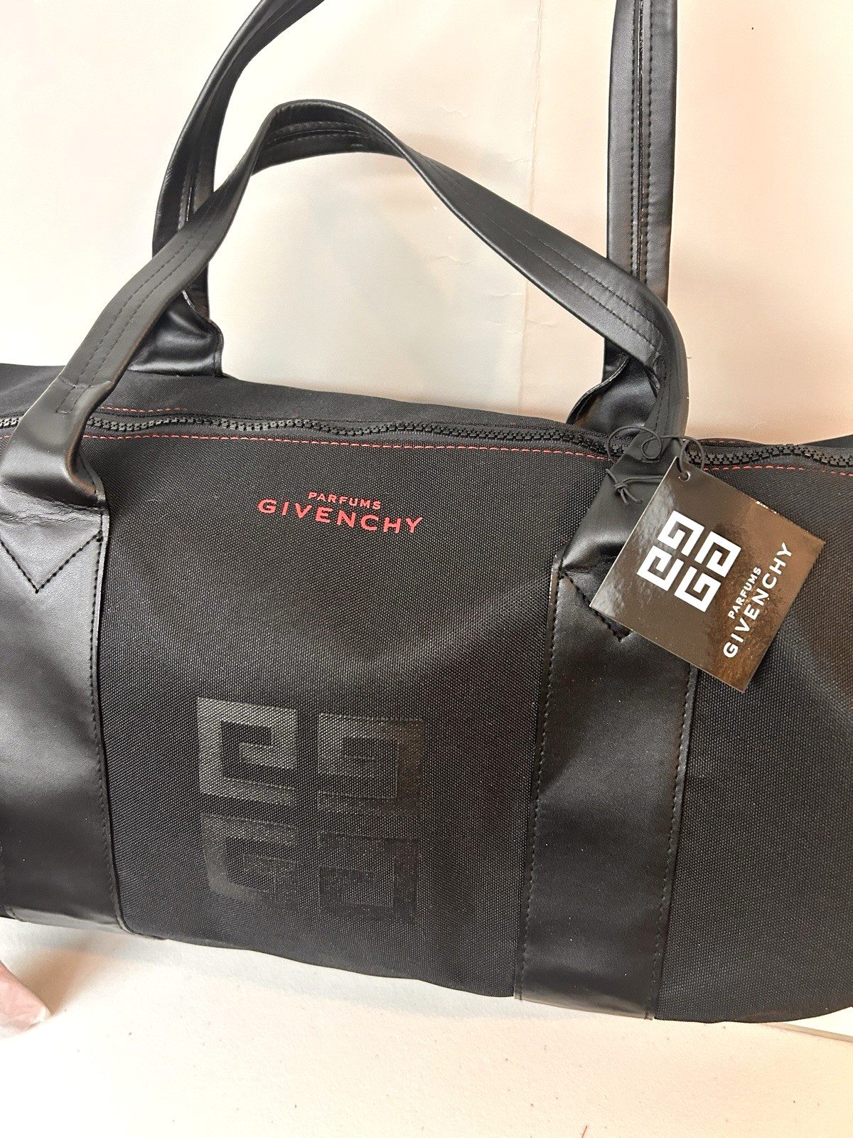 Givenchy Perfume Play sport promotion Gym duffel bag black Fabric interior red