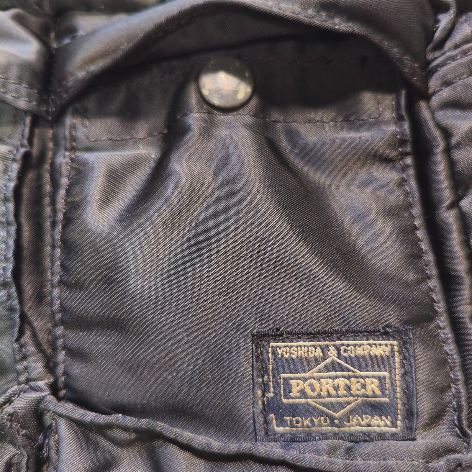 PORTER TANKER Shoulder Bag Nylon Black Simpe Standard Unisex Adults Used Japan