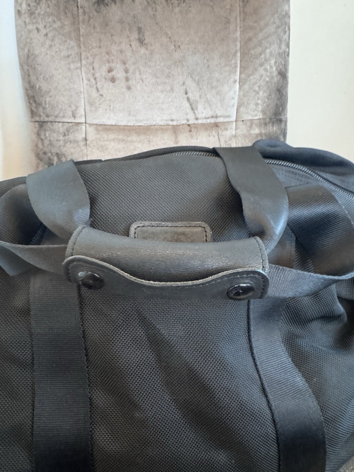 Tumi Black Nylon Duffle Weekender Bag 13x9x19