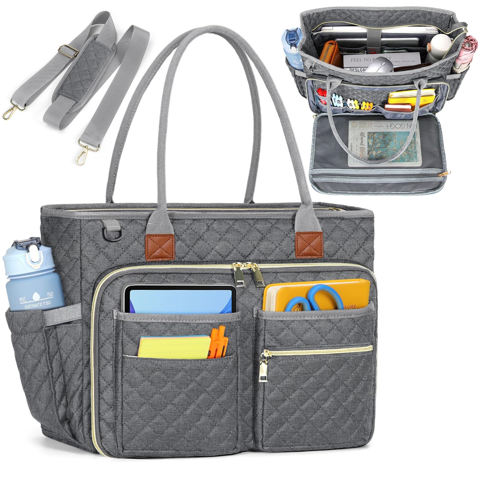 Teacher Tote Bag 15.6 inch Laptop Bag for Women Work Bags Laptop Tote Nurse B…
