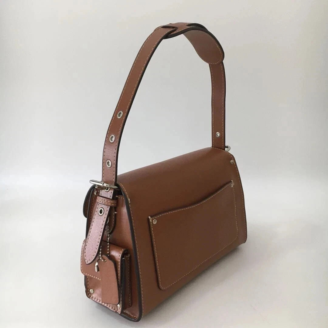 COACH Cargo Soft Tabby Leather Shoulder Bag Maple CT721 Outlet NEW
