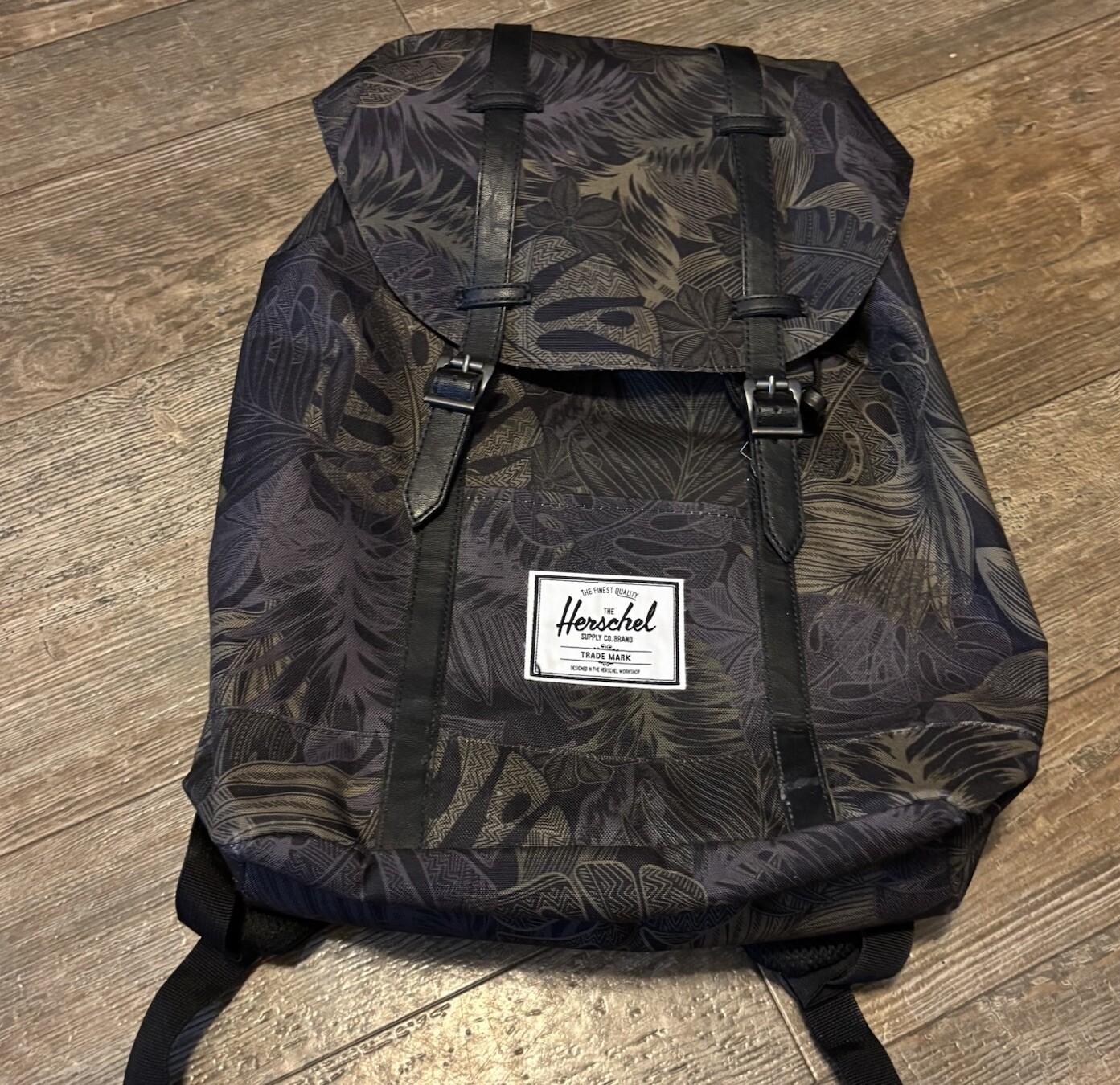 Herschel Supply Co. Retreat Laptop Backpack Jungle Palm Leaf Little America