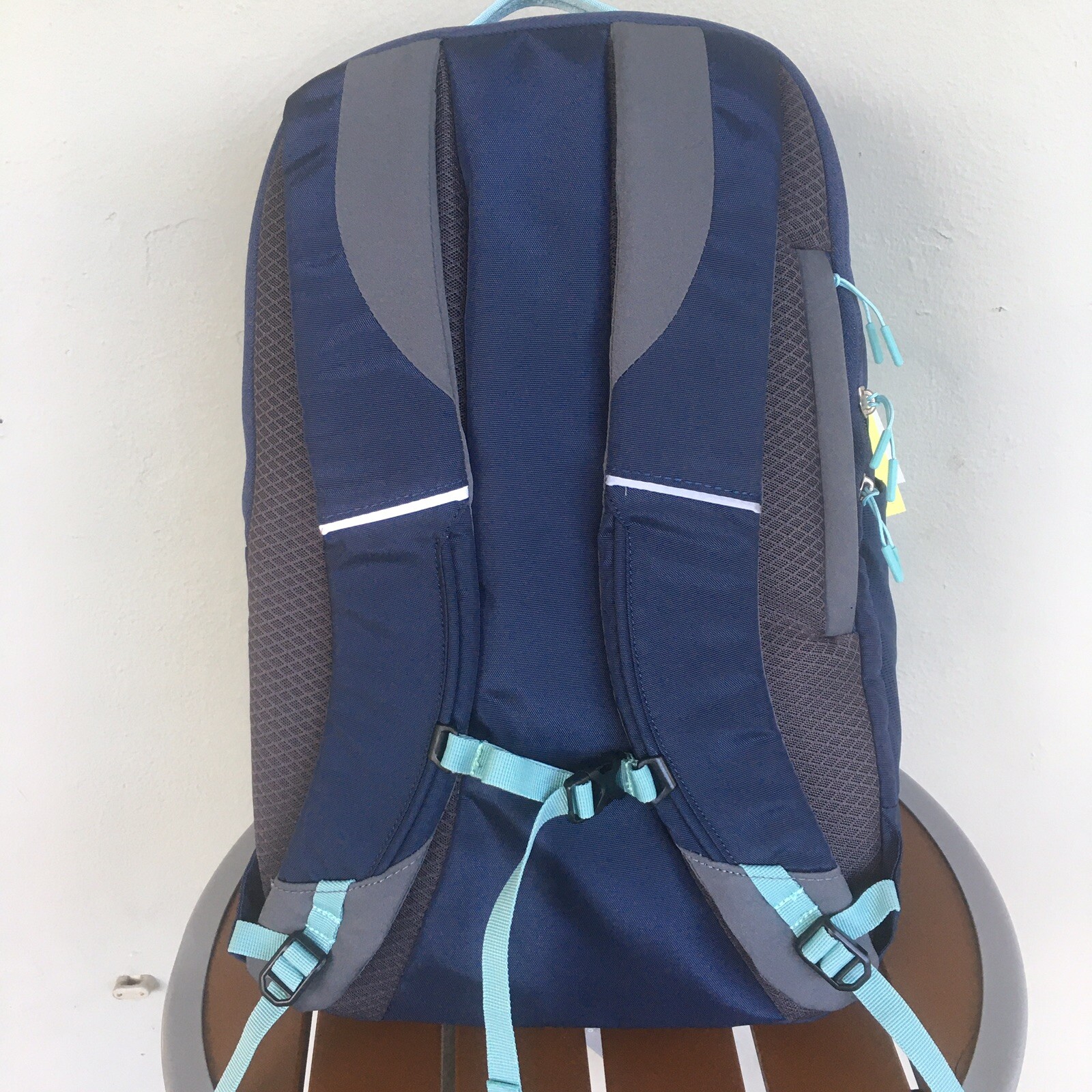 All In Motion Backpack 19in Blue Bookbag Laptop Sleeve Travel School Gym Travel
