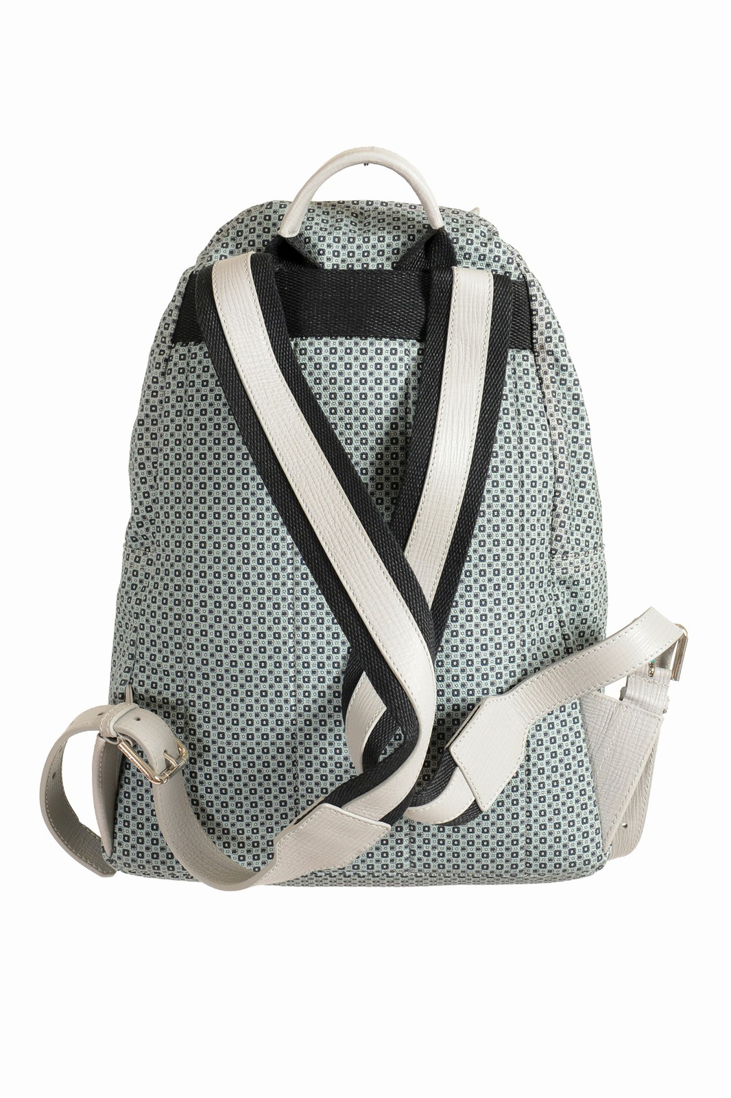 Dolce & Gabbana Unixes Multi-Color Patterned Leather Trim Backpack Bag