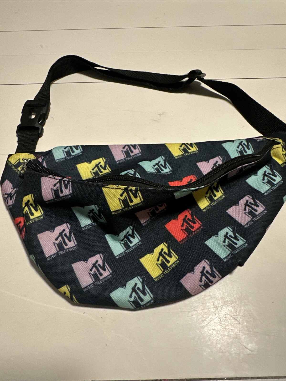 MTV Music Television Multicolor Retro Logo Fanny Pack