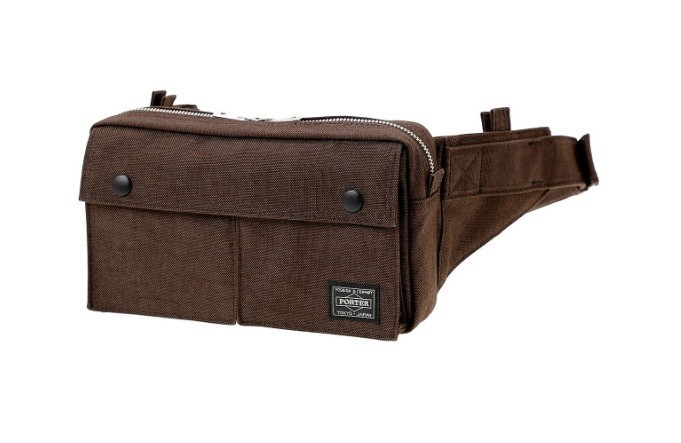PORTER SMOKY Cordura WAIST BAG 592-27507 Brown Yoshida & Co. Tokyo JPN