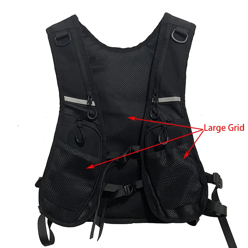 Reflective Design Chest Rig Bag for Men Hip-hop Streetwear Tactical Vest Backpac