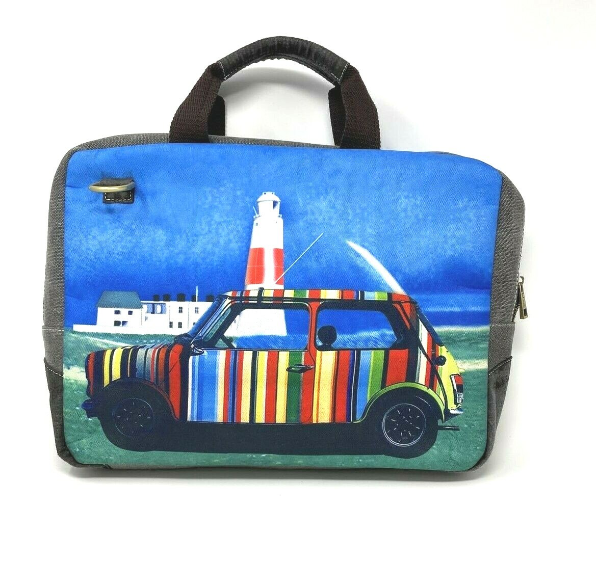 Paul Smith Transfer Cotton Multi-Color Lighthouse Computer Laptop Bag 15″ X 11″