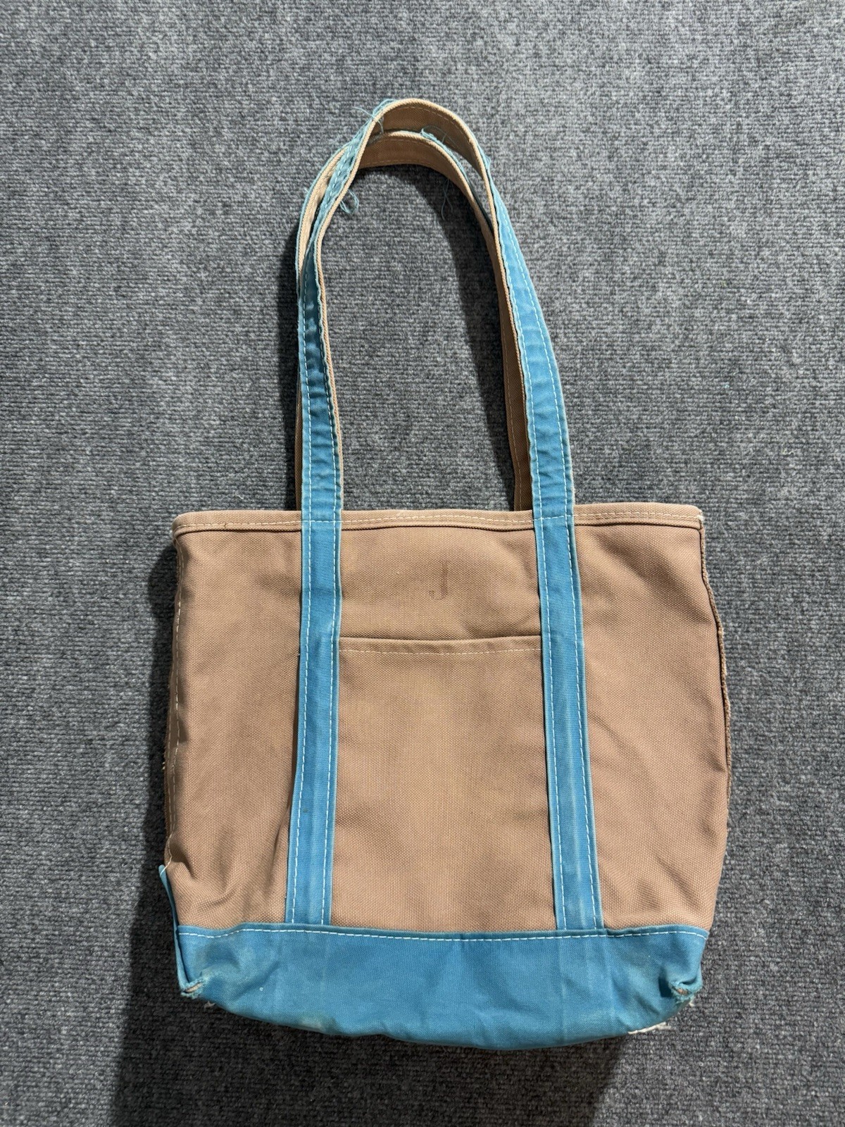 Vintage L.L. Bean Boat And Tote Bag Multi Color Canvas USA Two Tone