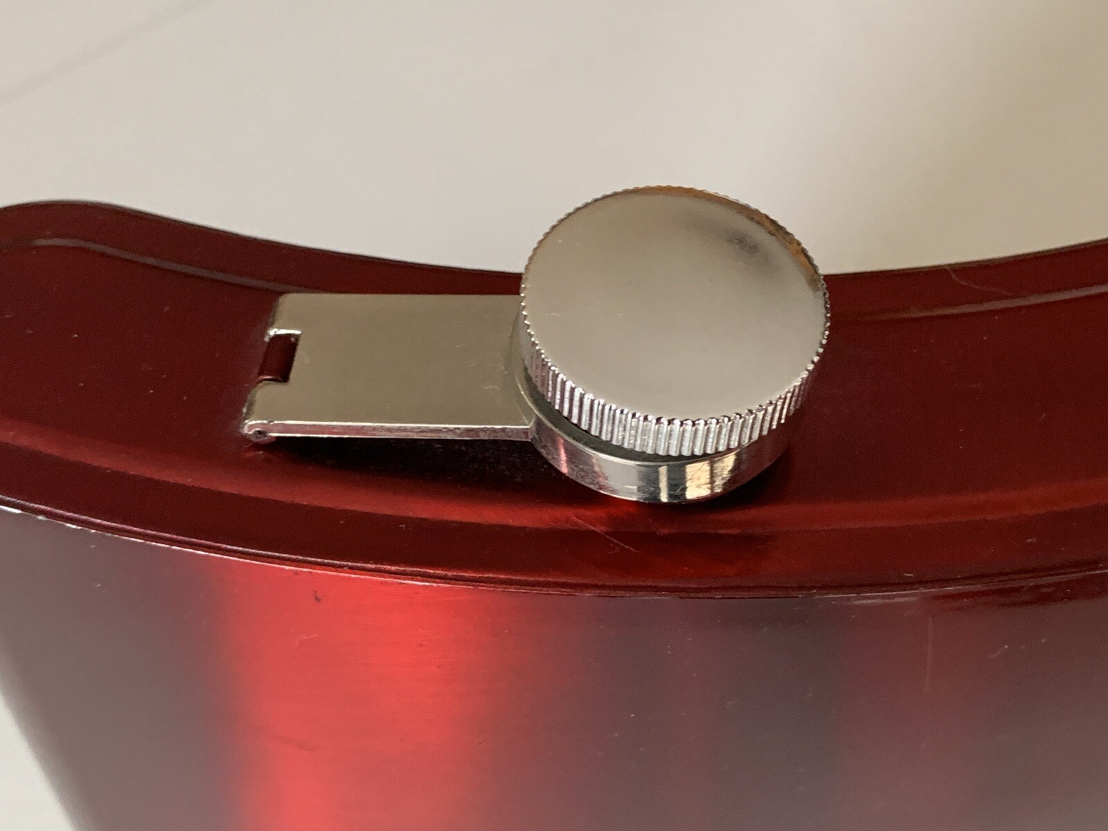 Very Large 64 Ounce Stainless Steel Red Flask Approximately 11 inches X 7 Inches