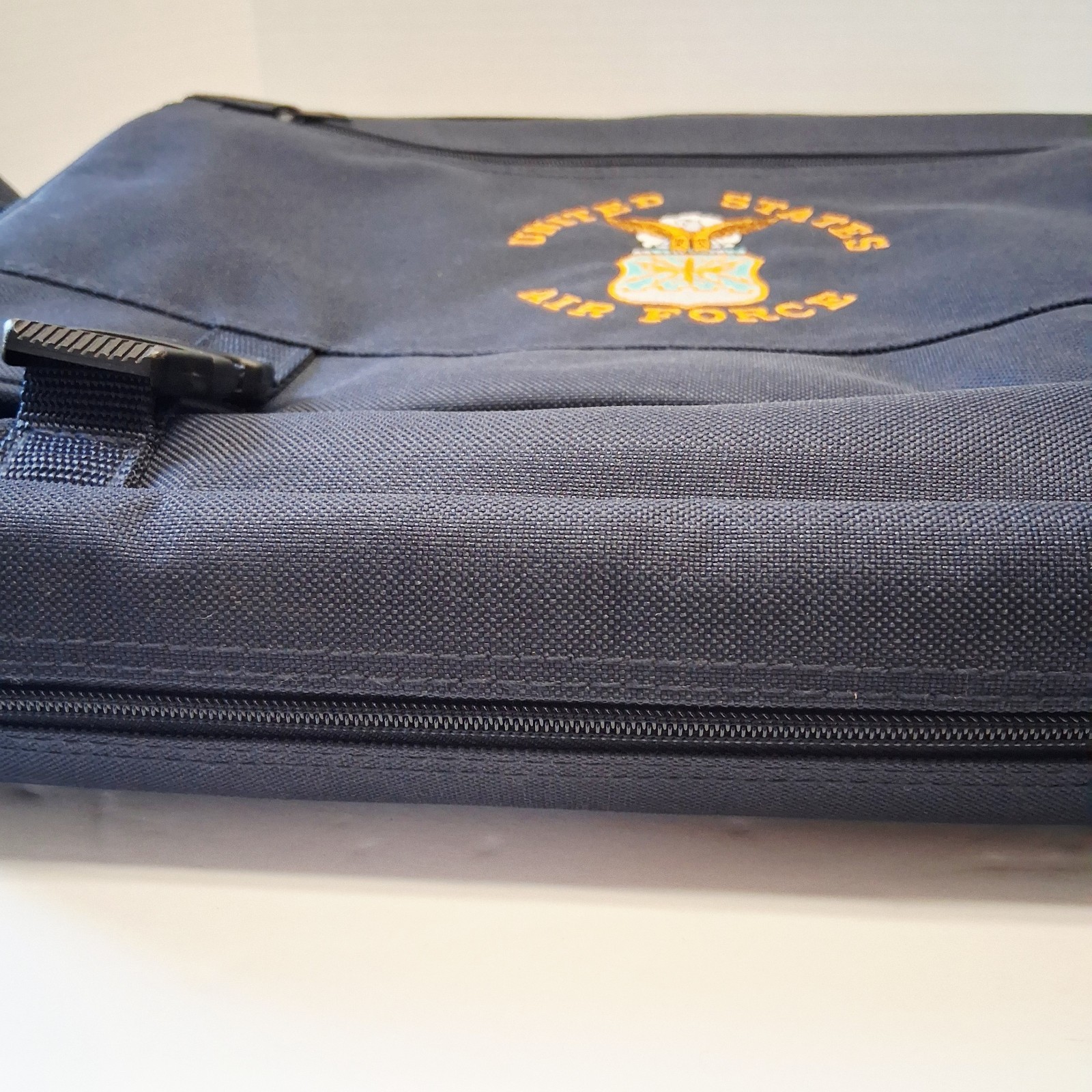 Heavy Duty Blue Mesenger Bag United States Air Force Embroidered Emblem EUC
