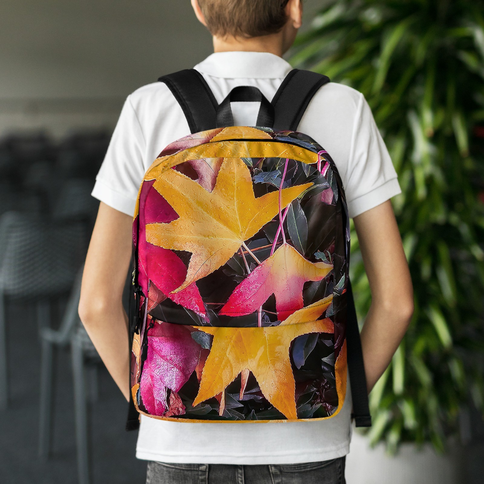 Vibrant Foliage Print 16″ Backpack Waterproof | Authentic Nature Photography