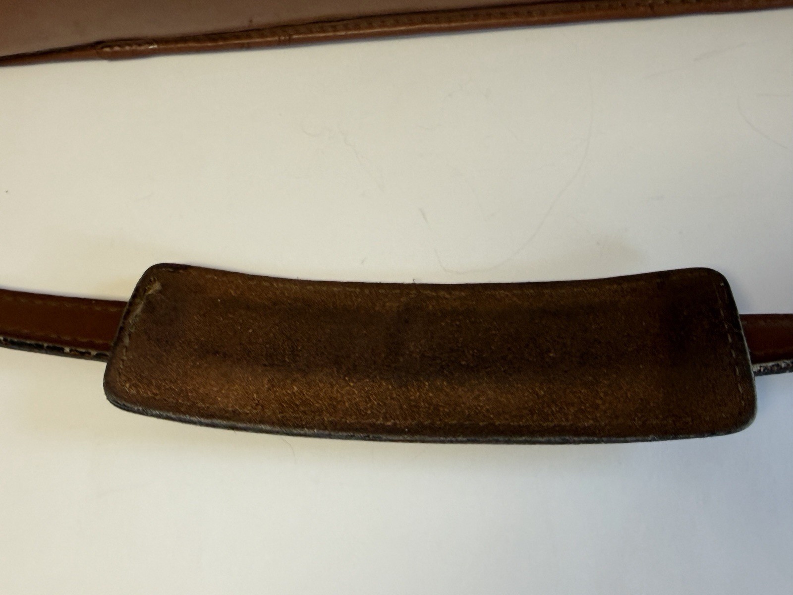 Vintage Jack Georges Brown Leather Messenger Briefcase Double Handle 16.5” Wide