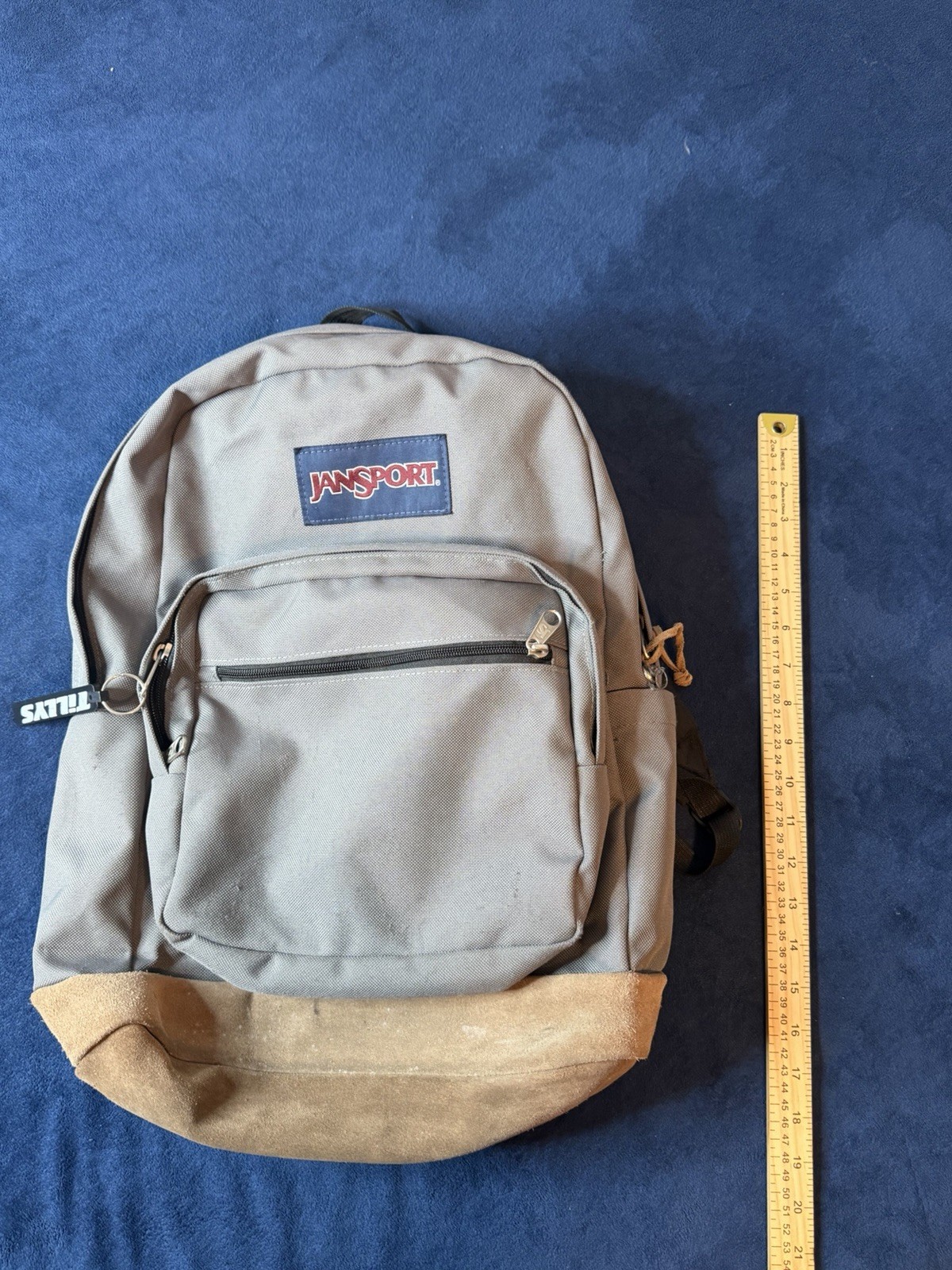 Jansport Right Pack Backpack Gray Suede Bottom (See Photos)